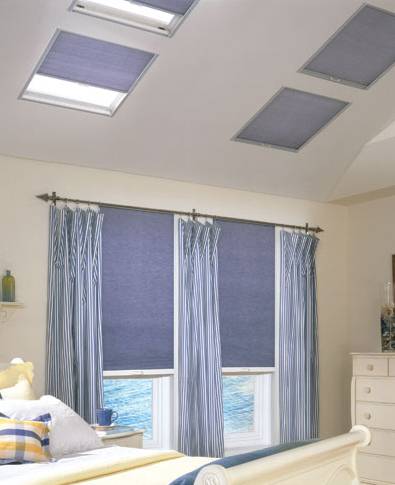 An example of fine skylight shades from Lerner Interiors