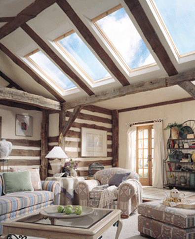 An example of fine skylight shades from Lerner Interiors